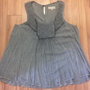 Blue grey flowy top from target!